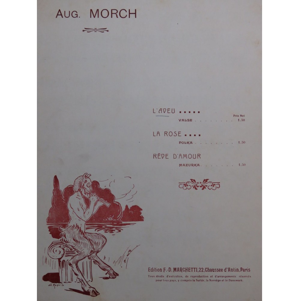 MORCH Aug. L'Aveu Piano