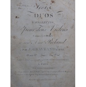 GRAVRAND Joseph Trois Duos...