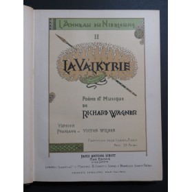WAGNER Richard La Valkyrie Opéra Piano Chant 1893
