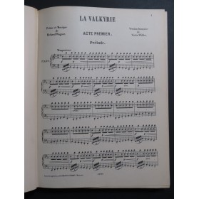 WAGNER Richard La Valkyrie Opéra Piano Chant 1893
