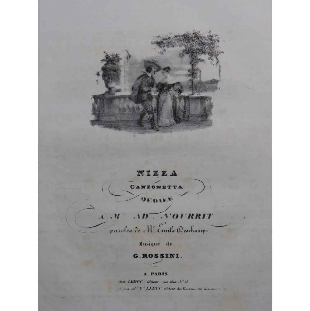 ROSSINI G. Nizza Chant Piano ca1830