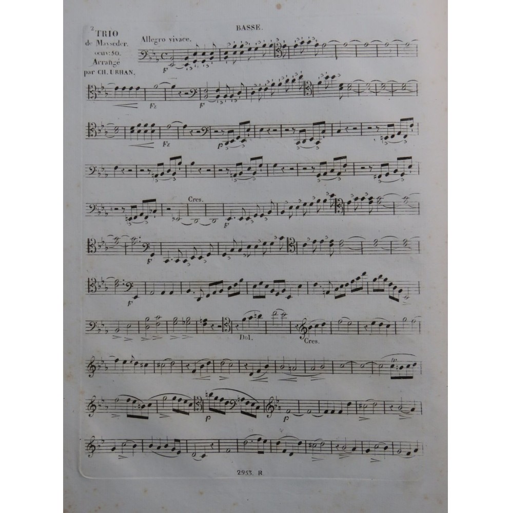 MAYSEDER Joseph Trio op 50 Violoncelle ca1835