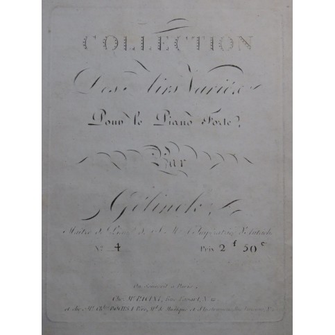 GELINEK Joseph Cors de Poste Valzer varié Piano ca1813