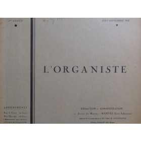 L'Organiste 3e Année No 10...