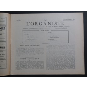 L'Organiste 3e Année No 10 Dandrieu Frescobaldi Orgue 1937