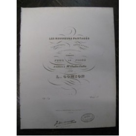 COMION L. Les Honneurs Partagés Piano ca1840