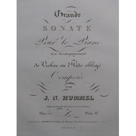 HUMMEL J. N. Grande Sonate...