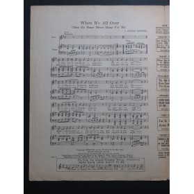PFEIFFER C. Arthur When It's All Over Chant Piano 1918