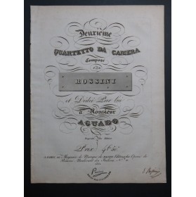 ROSSINI G. Quartetto da Camera No 2 Signature Chant Piano ca1825