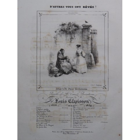 CLAPISSON Louis D'Autres vous ont rèvés ! Chant Piano 1839