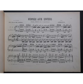 STRAUSS Orphée aux Enfers Offenbach Quadrille Piano XIXe