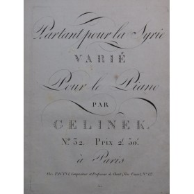 GELINEK Joseph Partant pour...