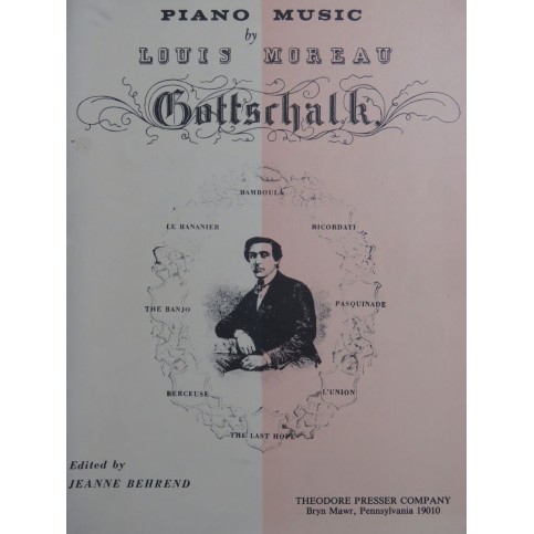 GOTTSCHALK L. M. Piano Music 8 Pièces Piano 1956