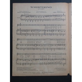 SCHONBERGER John Whispering Chant Piano 1920