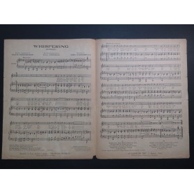 SCHONBERGER John Whispering Chant Piano 1920