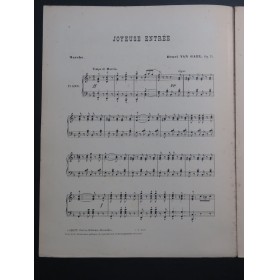VAN GAEL Henri Joyeuse Entrée Piano ca1875