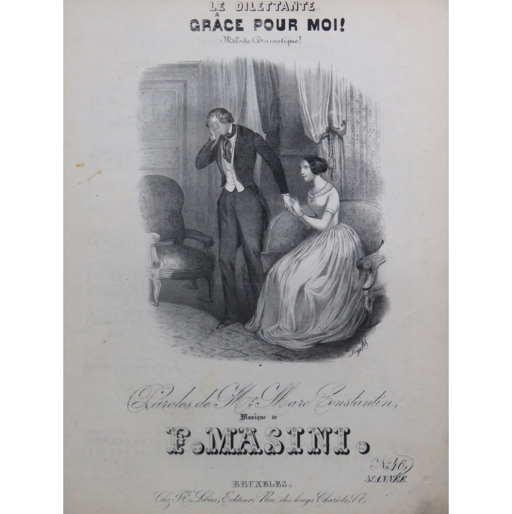 MASINI F. Grâce pour moi ! Chant Piano ca1840