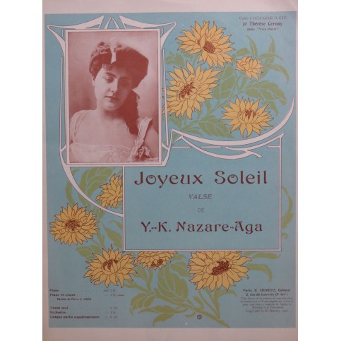 NAZARE-AGA Y. K. Joyeux Soleil Chant Piano 1906