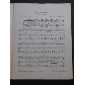 NAZARE-AGA Y. K. Joyeux Soleil Chant Piano 1906