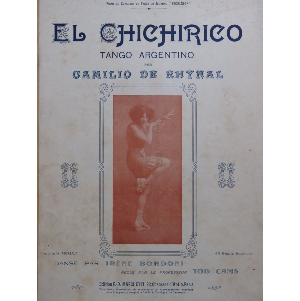 DE RHYNAL Camilio El Chichirico Piano 1912