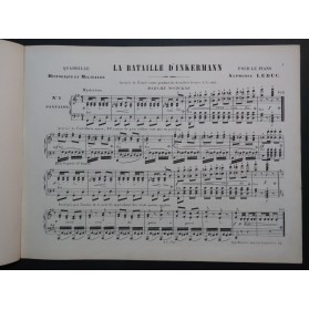 LEDUC Alphonse La Bataille d'Inkermann Quadrille Piano ca1855
