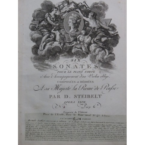 STEIBELT Daniel Sonate op 27 No 4 Piano Violon ca1797