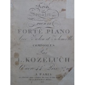 KOZELUCH Leopold Trois...