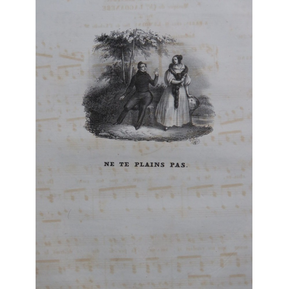LAGOANÈRE Chevalier Ne te plains pas Chant Piano ca1830