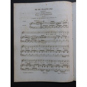 LAGOANÈRE Chevalier Ne te plains pas Chant Piano ca1830