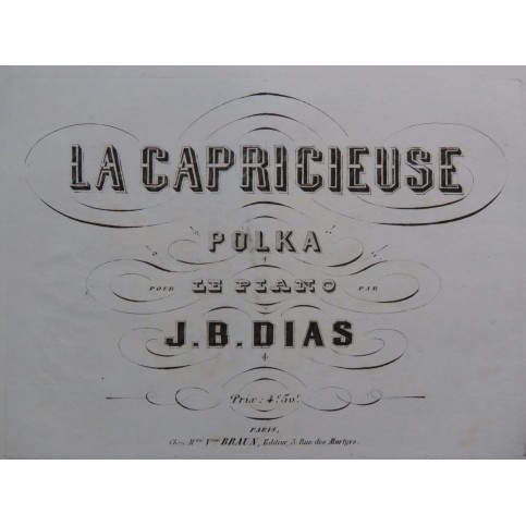 DIAS Jean-Baptiste La Capricieuse Piano ca1850