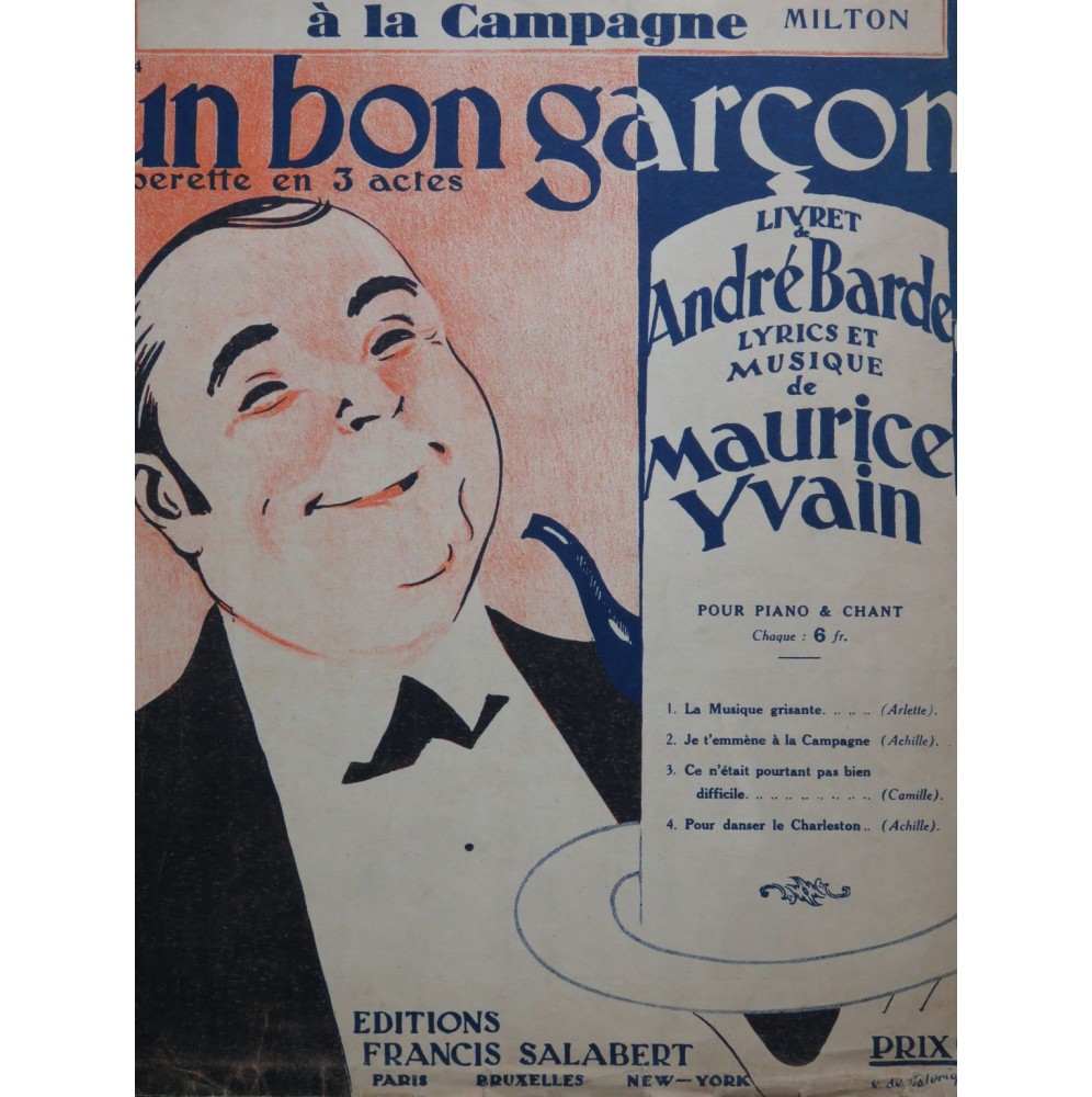 YVAIN Maurice Je t'emmène à la campagne Chant Piano 1926