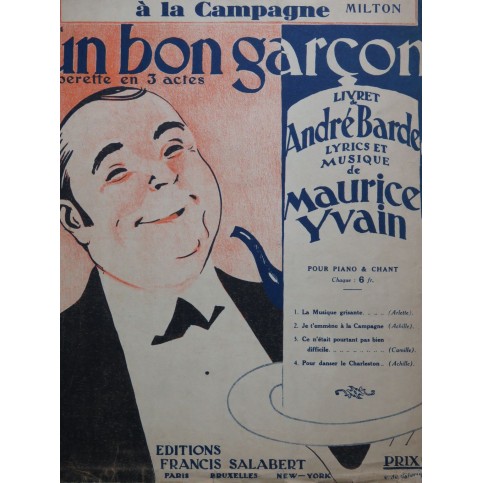 YVAIN Maurice Je t'emmène à la campagne Chant Piano 1926