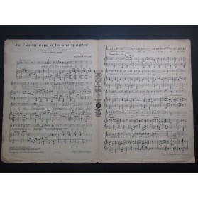 YVAIN Maurice Je t'emmène à la campagne Chant Piano 1926