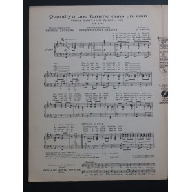 PENSO R. Quand y a une femme dans un coin Piano 1919