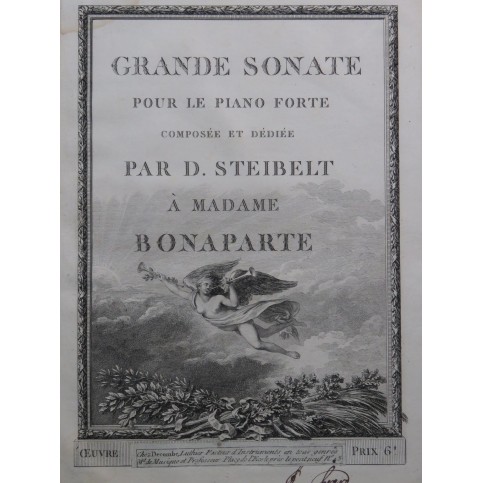 STEIBELT Daniel Grande Sonate op 45 Piano ca1800