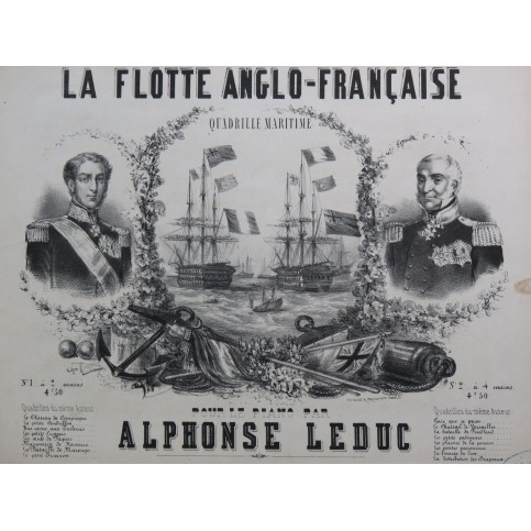LEDUC Alphonse La Flotte Anglo-Française Piano ca1848
