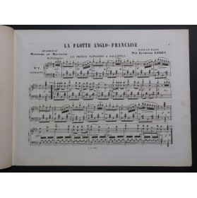 LEDUC Alphonse La Flotte Anglo-Française Piano ca1848