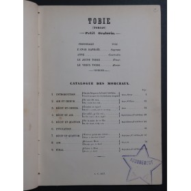 GOUNOD Charles Tobie Tobias Oratorio Chant Piano 1865