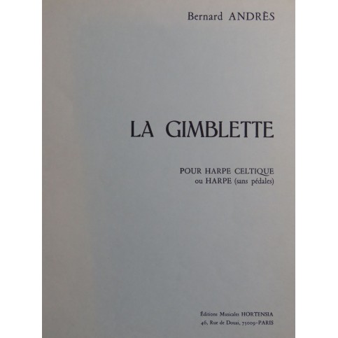 ANDRÈS Bernard La Gimblette Harpe Celtique 1974