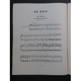 MÉTRA Olivier Les Roses Chant Piano ca1870