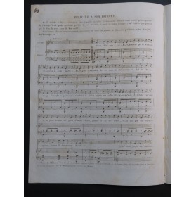 PLANTADE Charles Félicité à son Isidore Chant Piano ca1830