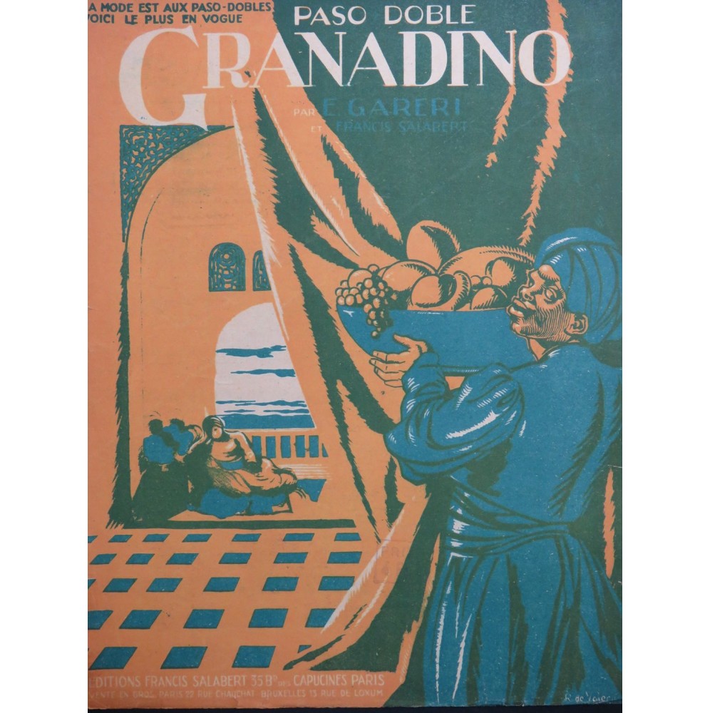 GARERI E. SALABERT Francis Paso-Doble Granadino Piano 1920