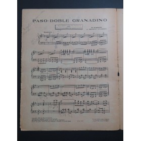 GARERI E. SALABERT Francis Paso-Doble Granadino Piano 1920