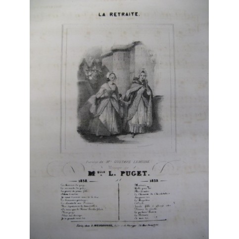 PUGET Loïsa La Retraite Chant Piano 1839