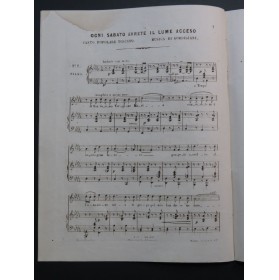 GORDIGIANI Luigi Ogni Sabato Avrete Il Lume Acceso Chant Piano ca1845