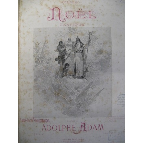 ADAM Adolphe Noël Chant Orgue Piano ca1860