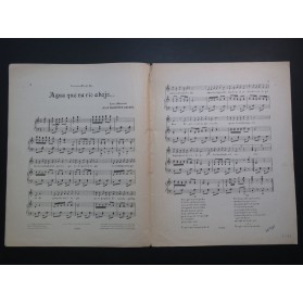 MARTINEZ ABADES J. Aqua Que Va Rio Abajo Chant Piano ca1920