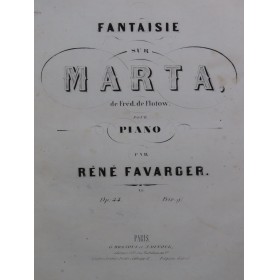 FAVARGER René Fantaisie sur...