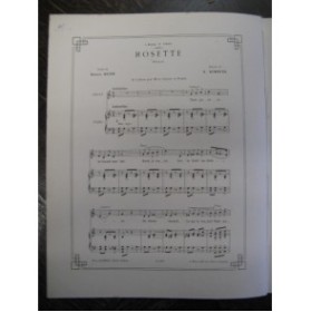 BEMBERG H. Rosette Chant Piano 1885