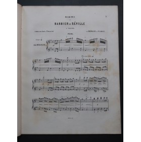 DE VILBAC Renaud Beautés du Barbier de Séville Suite No 1 Piano 4 mains ca1855